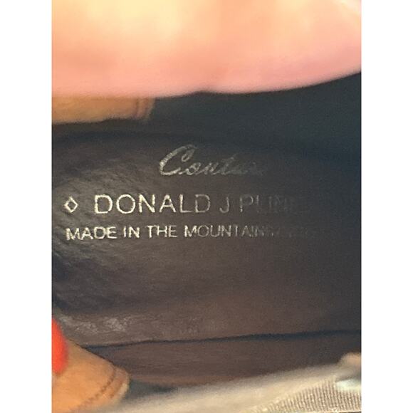 Donald J Pliner Women’s 9N Brown Crocodile Leather Western Heeled Ankle Boots - Picture 6 of 8